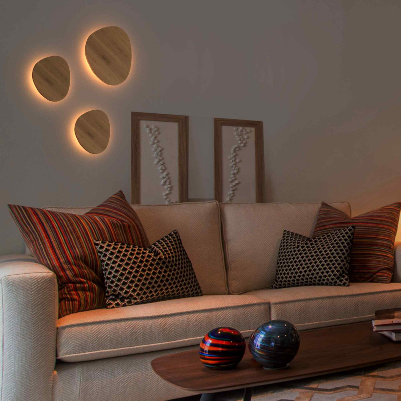 Applique in legno "Eclipse 3" 12W - Luce calda Applique in legno "Eclipse 3" 12W - Luce calda