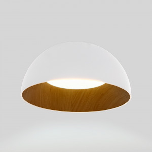 Lampada da soffitto LED CCT 24W - Effetto legno - ø50cm