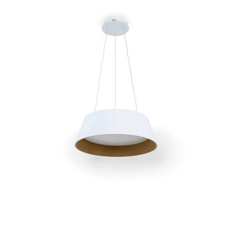 Lampada a sospensione LED CCT 24W - Effetto legno - ø46cm