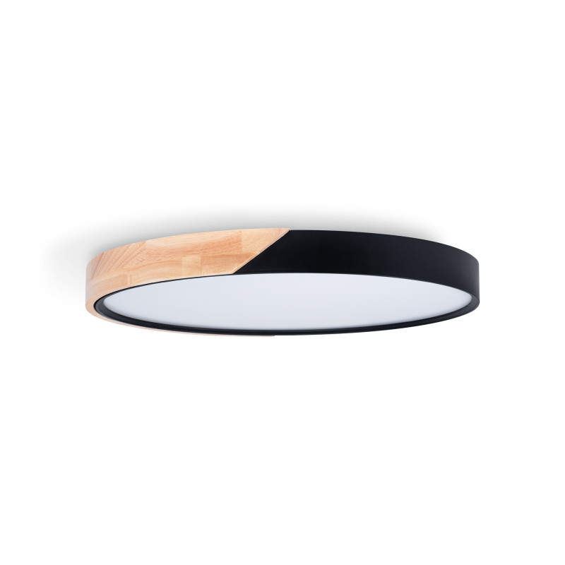 Plafoniera LED CCT 36W - Legno e policarbonato - ø50cm - IP22