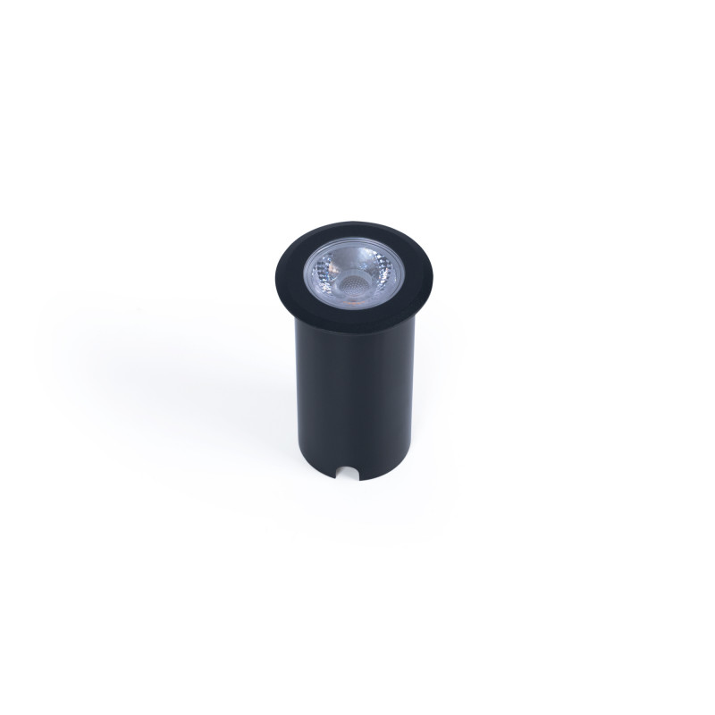 Faro da incasso a terra a 10W LED - Bianco caldo - IP67 - Colore nero