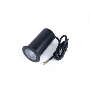 Faro da incasso a terra a 10W LED - Bianco caldo - IP67 - Colore nero