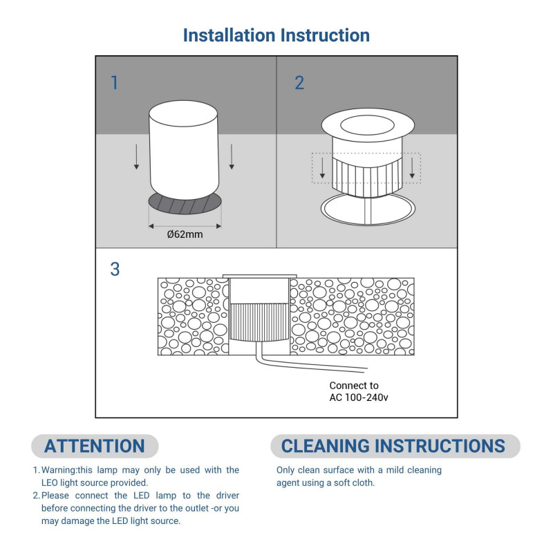 Installazione di un faro a terra