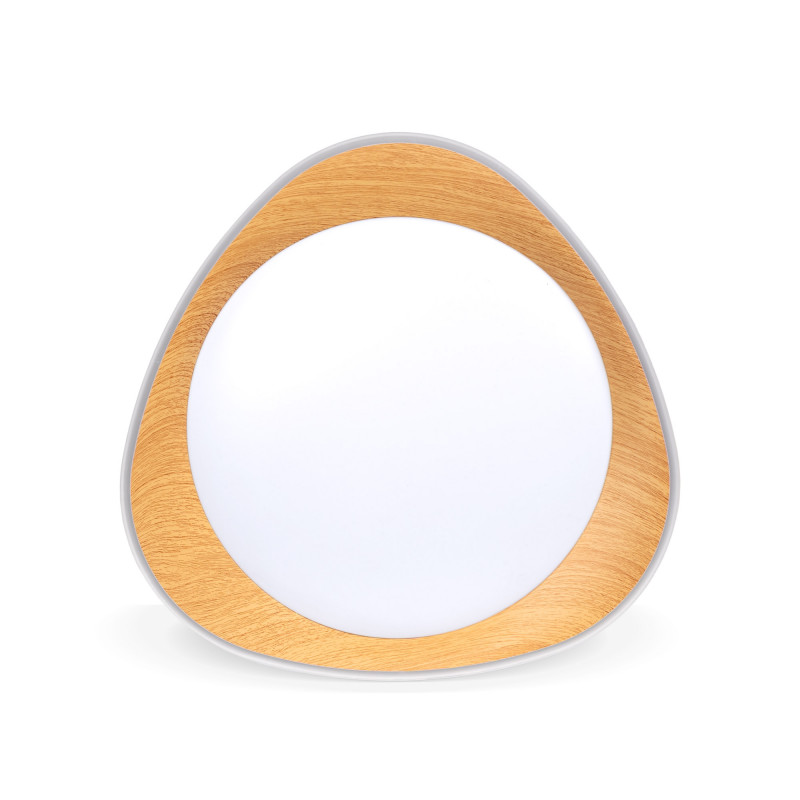 Lampada da soffitto LED CCT 24W - Effetto legno - Ø45cm