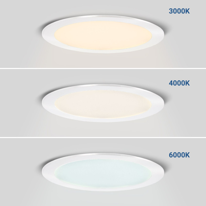 Downlight LED ultra slim 12W - CCT - Taglio Ø 155mm - 3 colori