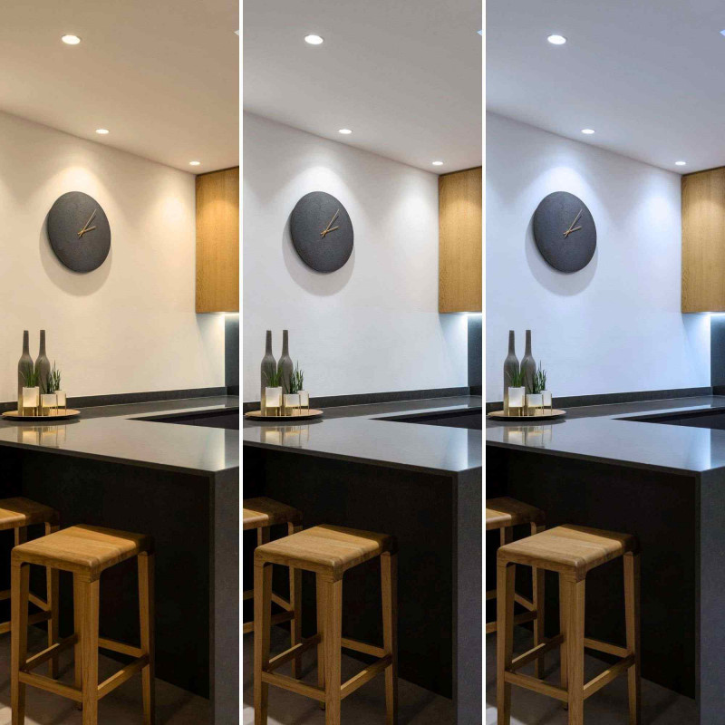 Downlight LED ultra slim 6W - CCT - Taglio Ø 110mm - 3 colori Downlight LED ultra slim 6W - CCT - Taglio Ø 110mm - 3 colori