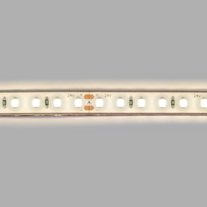 Striscia LED 24V DC a tenuta stagna - monocolore - 9,6W/m - 10mm - IP68 - 5 metri - 120LED/m