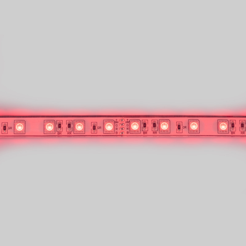 Striscia LED 24V DC a tenuta stagna - RGB - 14,4W/m - 12mm - IP68 - 10 metri - 60LED/m