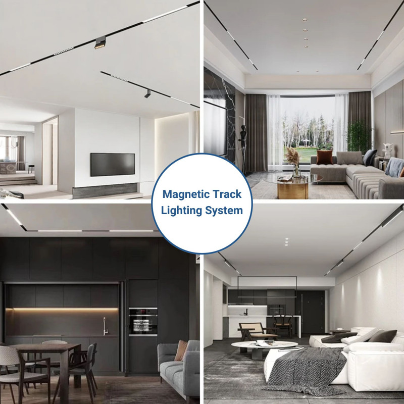 Faretto lineare opale per guida magnetica 48V CCT - 12W - dimmerazione DALI-2