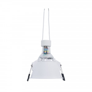 KIT Anello da incasso Ø93mm (bianco) + Lampadina GU10 5,4W + Portalampada