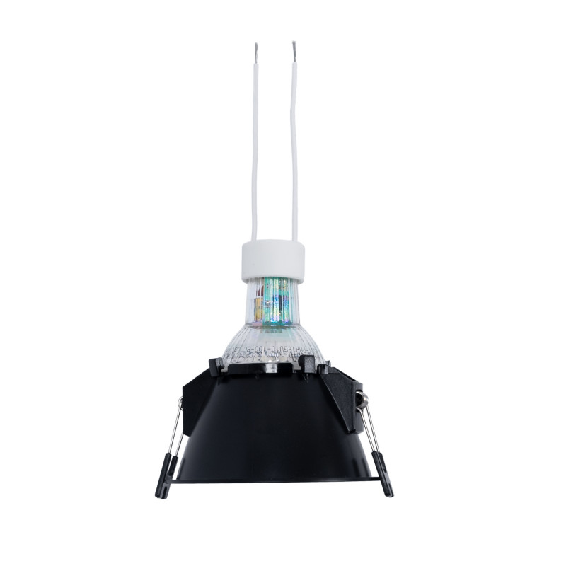 KIT Anello da incasso Ø93mm (nero/oro) + Lampadina GU10 5,4W + Portalampada KIT Anello da incasso Ø93mm (nero/oro) + Lampadina GU10 5,4W + Portalampada