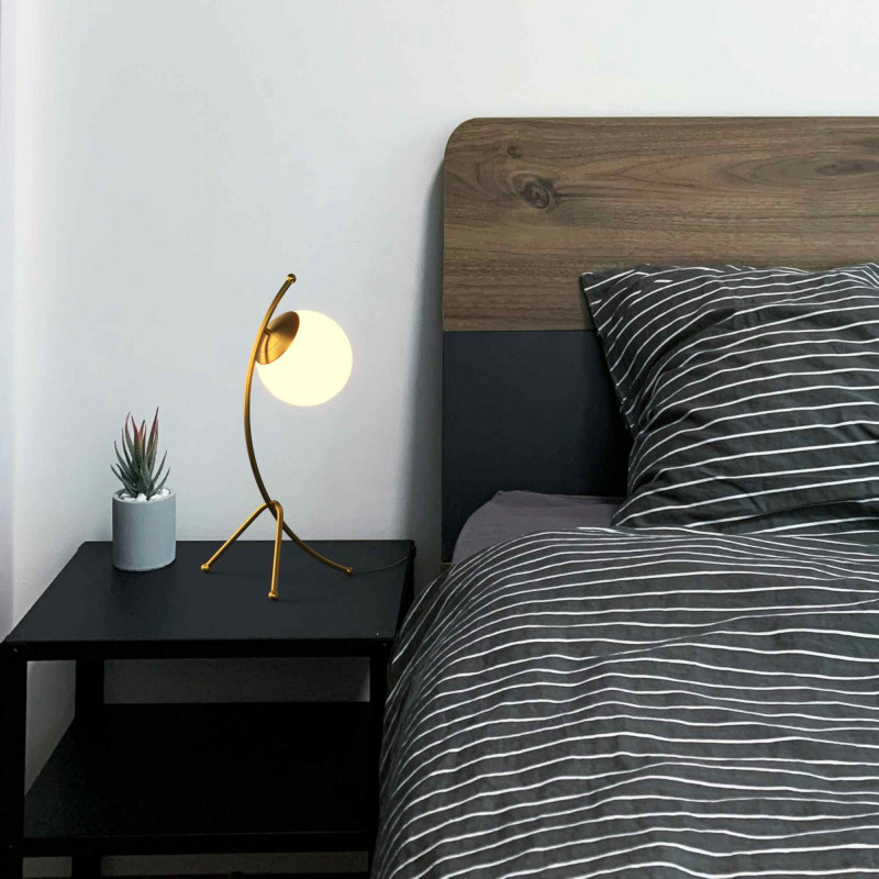 Lampada da tavolo a sfera di cristallo "Flix" | lampade da tavolo design