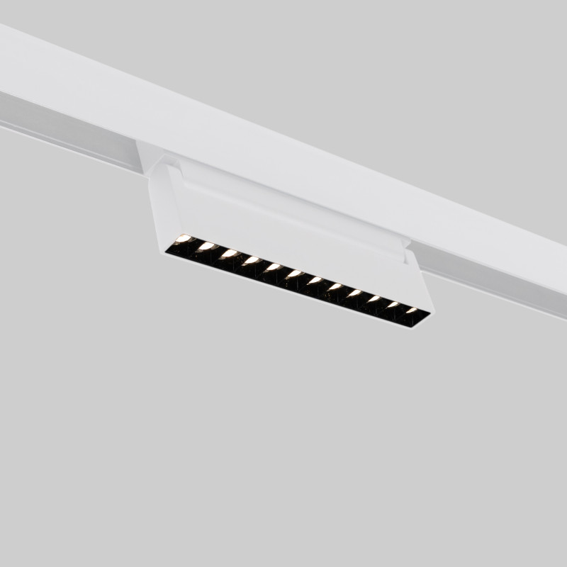 Faretto lineare orientabile per guida magnetica 48V- 12W - 4000K - Chip OSRAM - UGR18 - Bianco | illuminazione a binario design