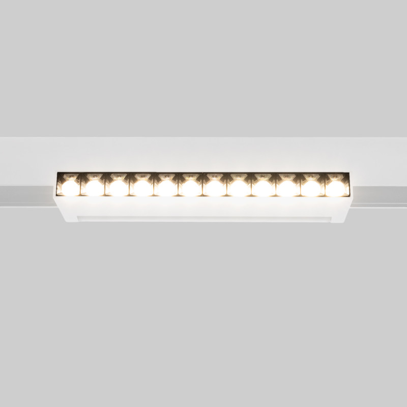 Faretto lineare orientabile per guida magnetica 48V- 12W - 4000K - Chip OSRAM - UGR18 - Bianco | illuminazione a binario design