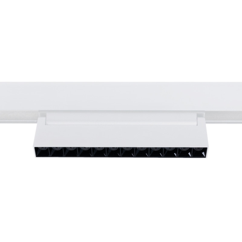 Faretto lineare orientabile per guida magnetica 48V- 12W - 4000K - Chip OSRAM - UGR18 - Bianco | illuminazione a binario design