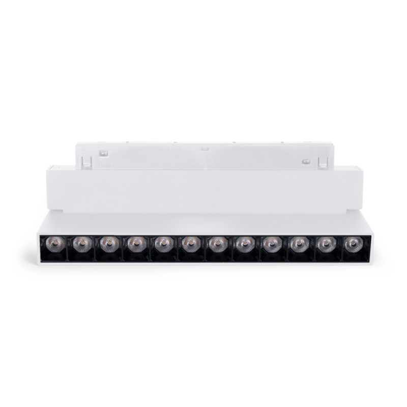 Faretto lineare orientabile per guida magnetica 48V- 12W - 4000K - Chip OSRAM - UGR18 - Bianco | illuminazione a binario design