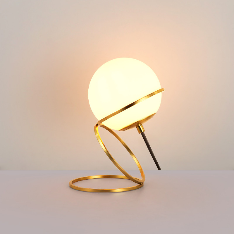 Lampada da tavolo a sfera di cristallo "Ruth" | lampade da comodino