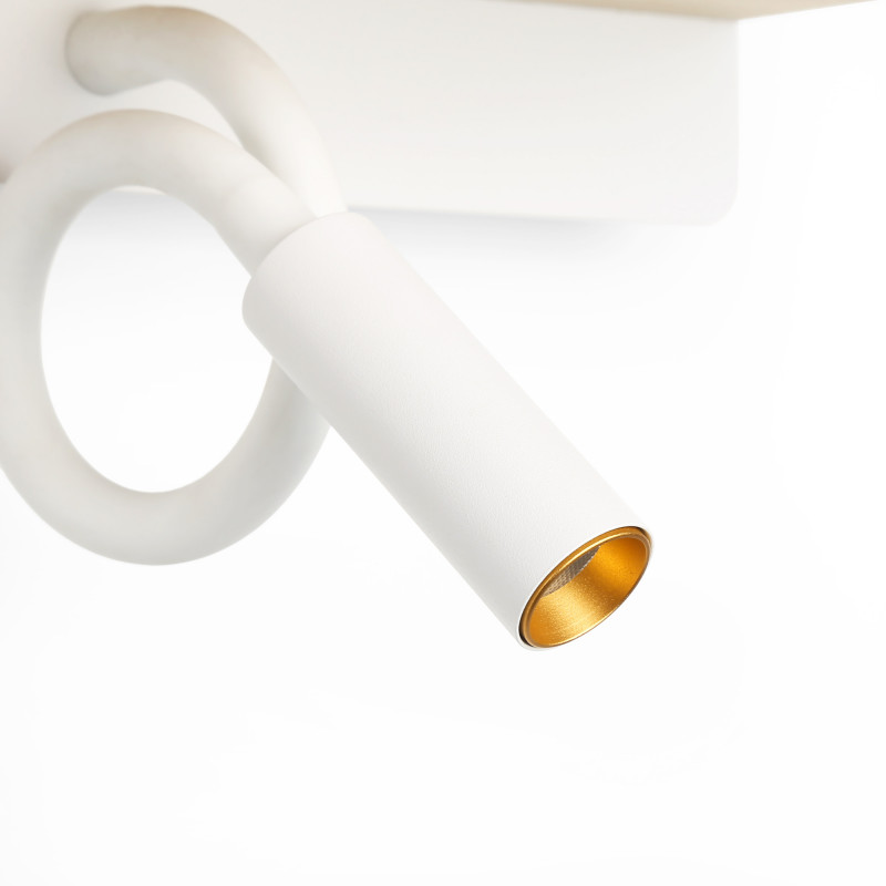 Lampada da parete "Artin" - Con faretto LED orientabile e porta USB - E27 + 3W