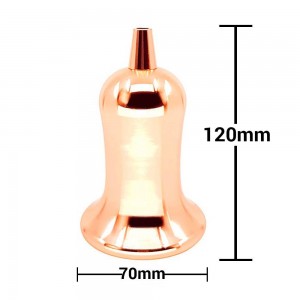 Presa a campana E27 in bronzo rosa serie Vintage