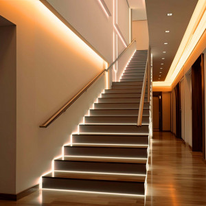 Striscia LED COB monocolore 24V DC - Emissione laterale - 9W/m - 8mm - IP20 - Taglio 3cm - Rotolo da 5 metri