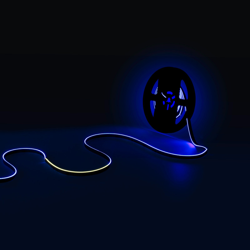 Striscia LED Smart COB RGB - 24V DC - Emissione laterale - 12W/m - 10mm - IP20 - Rotolo 5 metri