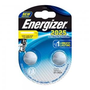 Energizer CR2025 Batteria al litio ad alte prestazioni, blister di 2 pezzi.
