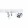 Doppio faretto da soffitto orientabile "IRIS" + 2 lampadine AR111 GU10