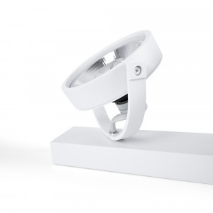 Doppio faretto da soffitto orientabile "IRIS" + 2 lampadine AR111 GU10