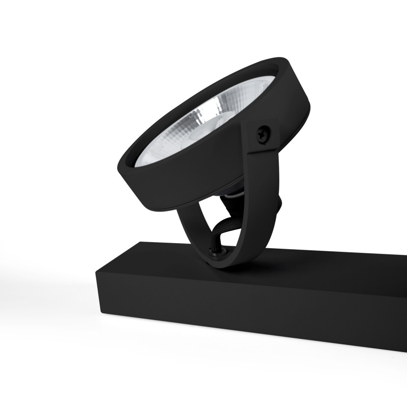 Doppio faretto da soffitto orientabile "IRIS" + 2 lampadine AR111 GU10 Doppio faretto da soffitto orientabile "IRIS" + 2 lampadine AR111 GU10