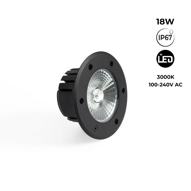 Segnapassi da esterno LED 18W - 100-240V - IP67 - Ø15cm - 30º | faretto led incasso Segnapassi da esterno LED 18W - 100-240V - IP67 - Ø15cm - 30º | faretto led incasso