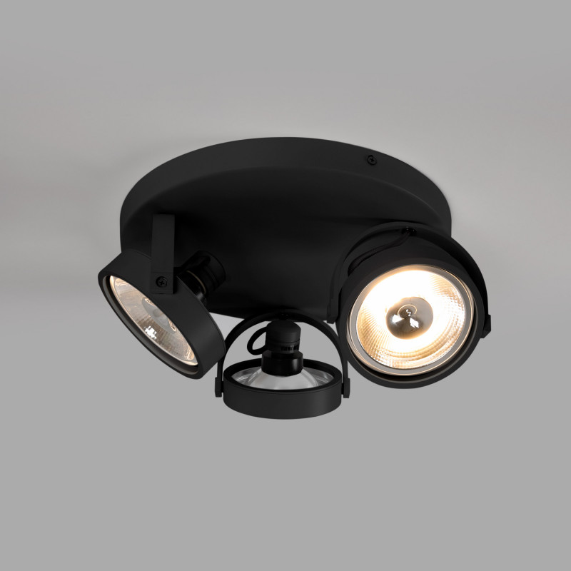Triplo faretto da soffitto orientabile "IRIS 3" + 3 lampadine AR111 Triplo faretto da soffitto orientabile "IRIS 3" + 3 lampadine AR111