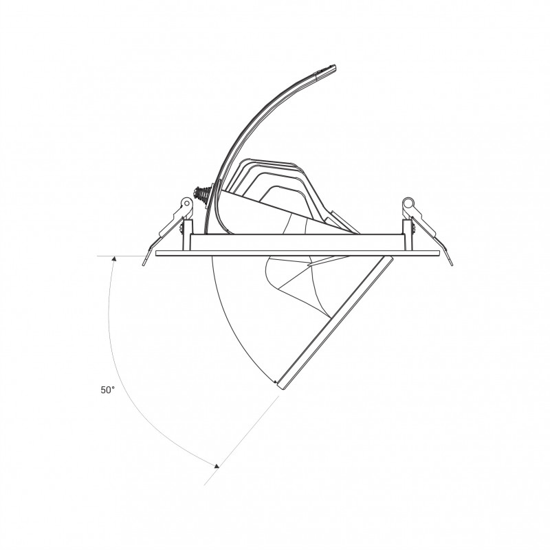 downlight orientabile per negozi, driver lifud