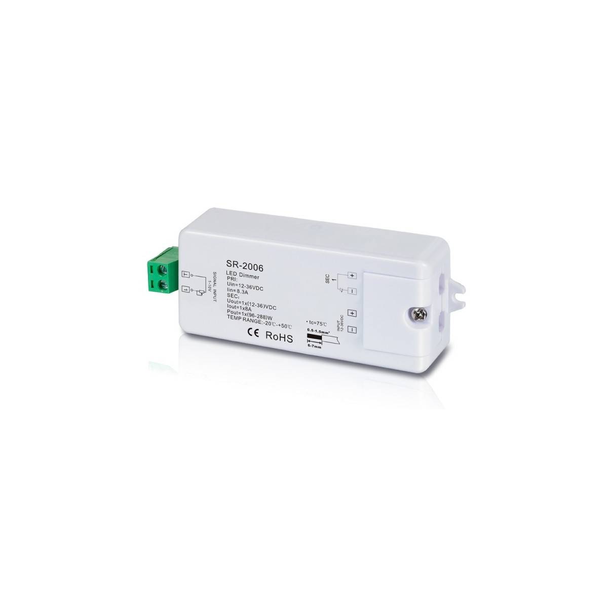 Decoder 0-10V Dimmer 12-36V - 1CH/8A