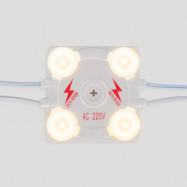 Modulo LED quadrato per segnaletica - 3,6W - 220V AC - IP65 - 165º - 4000K