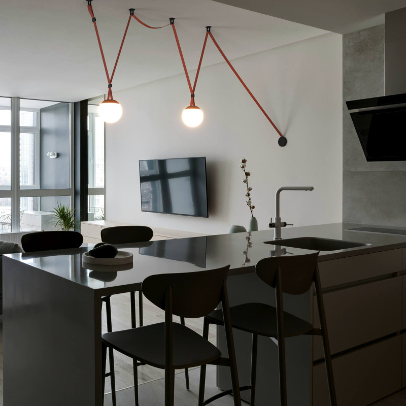 Lampada configurabile "Axia 5" - 2 lampade a sfera 12W + nastro tessile conduttivo + accessori Lampada configurabile "Axia 5" - 2 lampade a sfera 12W + nastro tessile conduttivo + accessori