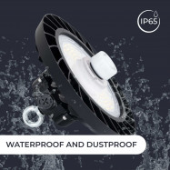 Campana LED industriale UFO 150W - CCT - Con sensore di movimento - 170lm/W - Driver LIFUD - IP65 - 5 anni di garanzia