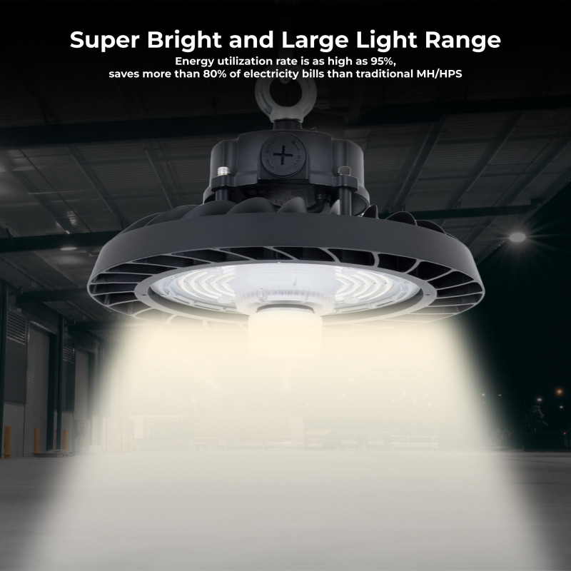 Campana LED industriale UFO 150W - CCT - Con sensore di movimento - 170lm/W - Driver LIFUD - IP65 - 5 anni di garanzia Campana LED industriale UFO 150W - CCT - Con sensore di movimento - 170lm/W - Driver LIFUD - IP65 - 5 anni di garanzia