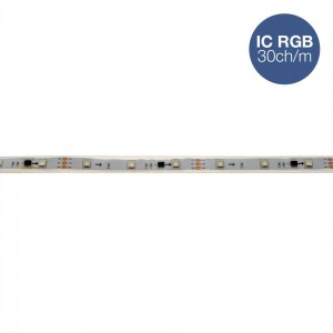 Striscia LED smart IC RGB 12V DC - 7,2W/m - IP67 - Larghezza 10mm - 5 metri