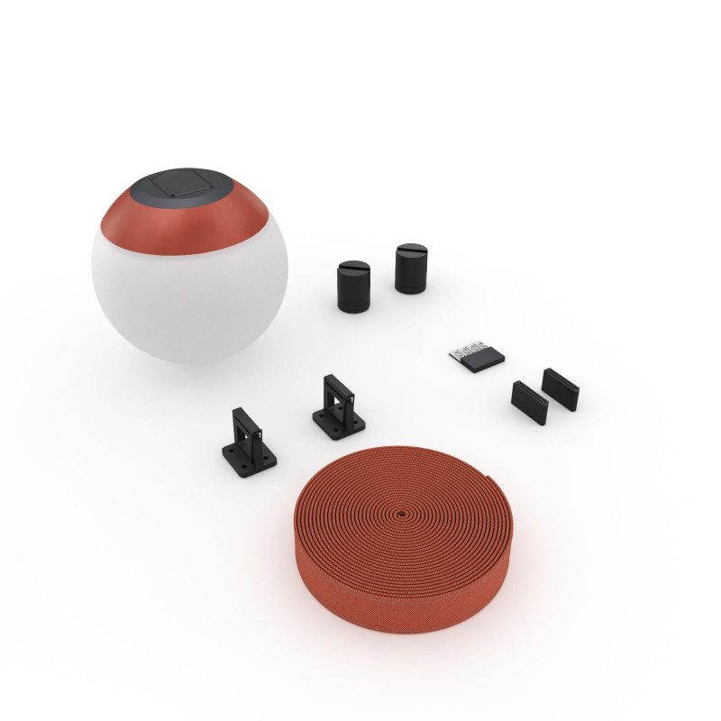 Lampada configurabile "Axia 3" - KIT lampada a sfera 12W + nastro tessile conduttivo + accessori Lampada configurabile "Axia 3" - KIT lampada a sfera 12W + nastro tessile conduttivo + accessori