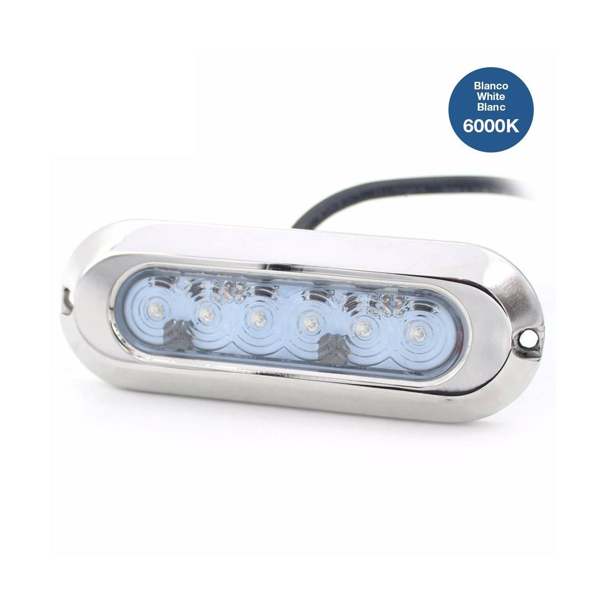 SLIM 30W 9-32V in acciaio inox 316L IP68 lampada LED sommergibile da superficie