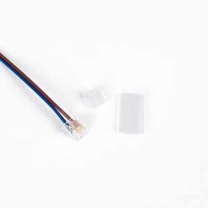 Connettore di avvio + Tappo di chiusura per striscia LED - 6,5mm - IP44
