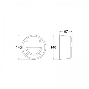 Faretto LED da incasso a superficie FUMAGALLI EXTRALETI 100 3W