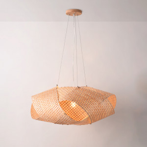 Lampada a sospensione in vimini "NIDO" - E27