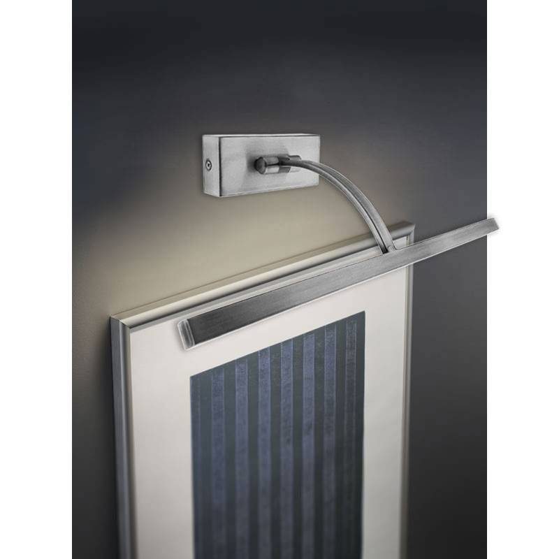 Verchroomde wandlamp voor schilderijverlichting