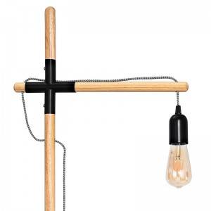Houten vloerlamp "NATURAL WOOD".