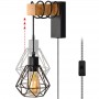 Kooi-wandlamp met schakelaar en stekker "RODEN".