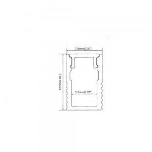 Aluminium profiel 8x12mm oppervlak