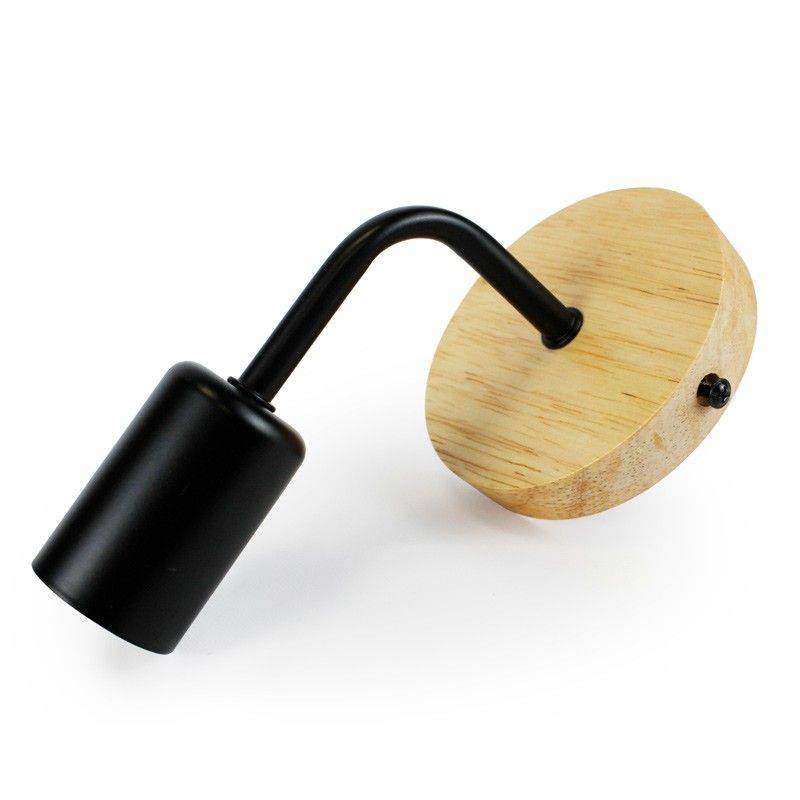 Morgan" houten wandlamp met metalen flexo lamp Morgan" houten wandlamp met metalen flexo lamp