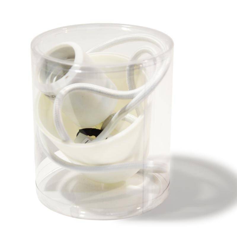 Siliconen fitting E27, zwart geweven snoer hanglamp Siliconen fitting E27, zwart geweven snoer hanglamp