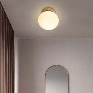 Ronde gouden plafondlamp